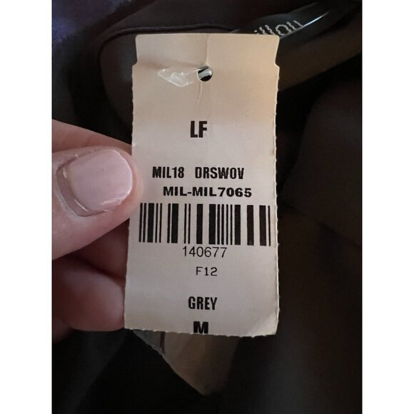 NEW Vintage Y2K Millau gray fringe sequin flowy tank mini dress M mobwife glam - Picture 5 of 12